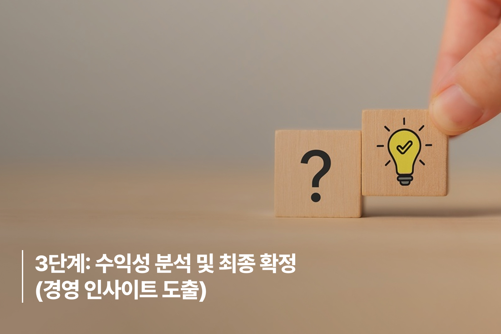 수익성 분석 및 최종 확정